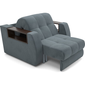 Кресло-кровать Mebel Ars Барон №3 (велюр серо-синий HB-178 26)