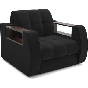 Кресло-кровать Mebel Ars Барон №3 (велюр черный HB-178 17) кровать mebel ars классик 160 см велюр нв 178 17