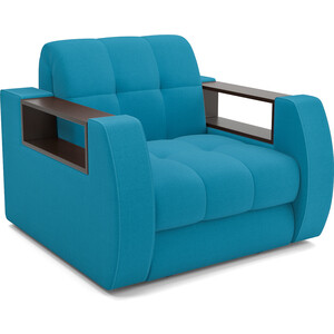 Кресло-кровать Mebel Ars Барон №3 (синий) шкаф комбинированный с 2 дверьми это мебель абрис пм 332 22 исп 2 дуб адриатика синий белый
