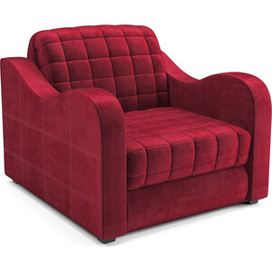 Кресло-кровать Mebel Ars Барон №4 (бархат красный STAR VELVET 3 DARK RED) кресло mebel ars гранд бархат шоколадный star velvet 60 cofee ппу кровать