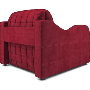 Кресло-кровать Mebel Ars Барон №4 (бархат красный STAR VELVET 3 DARK RED)