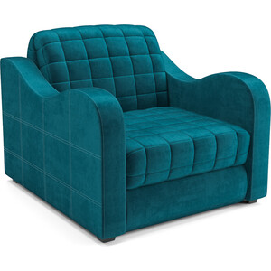Кресло-кровать Mebel Ars Барон №4 (бархат сине-зеленый STAR VELVET 43 BLACK GREEN) кресло mebel ars гранд бархат шоколадный star velvet 60 cofee ппу кровать