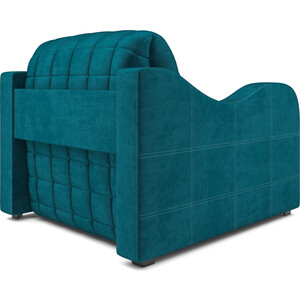 Кресло-кровать Mebel Ars Барон №4 (бархат сине-зеленый STAR VELVET 43 BLACK GREEN)