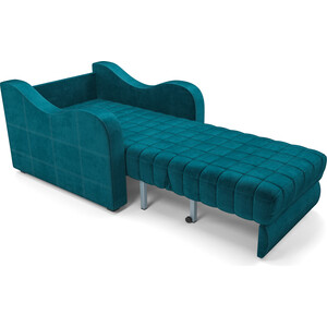 Кресло-кровать Mebel Ars Барон №4 (бархат сине-зеленый STAR VELVET 43 BLACK GREEN)