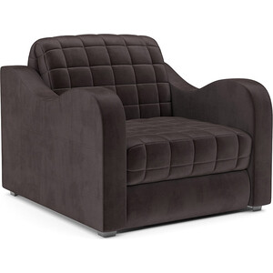 Кресло-кровать Mebel Ars Барон №4 (бархат шоколадный STAR VELVET 60 COFFEE) кресло кровать mebel ars санта бархат шоколадный star velvet 60 coffee