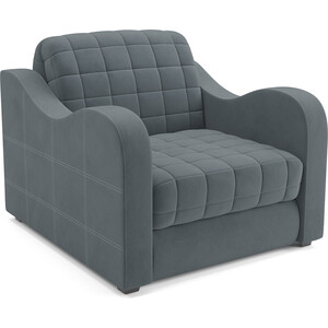 Кресло-кровать Mebel Ars Барон №4 (велюр серо-синий HB-178 26) кресло кровать mebel ars барон 4 темно синий luna 034