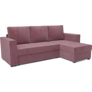 Угловой диван Mebel Ars Рим (велюр пудра НВ-178 18) школьный пенал мягкий зайчик 21 × 13 см розовый