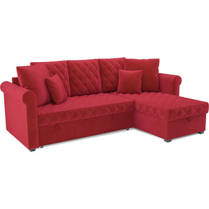 Угловой диван Mebel Ars Берлин (кордрой красный) выкатной диван mebel ars малютка кордрой красный