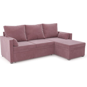 Угловой диван Mebel Ars Париж (велюр пудра НВ-178 18) школьный пенал мягкий зайчик 21 × 13 см розовый