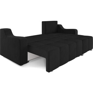 Угловой диван Mebel Ars Берн (велюр черный НВ-178 17)