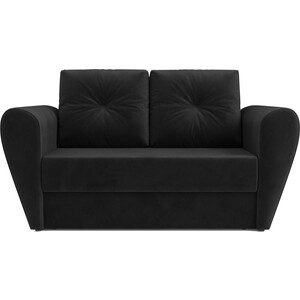 Выкатной диван Mebel Ars Квартет (велюр черный НВ-178 17) выкатной диван mebel ars квартет рогожка синяя