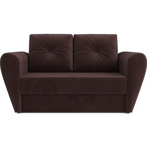 Выкатной диван Mebel Ars Квартет (велюр шоколад HB-178 16) выкатной диван mebel ars квартет рогожка синяя