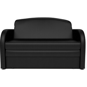 Выкатной диван Mebel Ars Малютка (черный кожзам) выкатной диван mebel ars малютка велюр hb 178 17