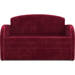 Выкатной диван Mebel Ars Малютка (бархат красный star velvet 3 dark red) кресло кровать mebel ars малютка 2 бархат шоколадный star velvet 60 cofee