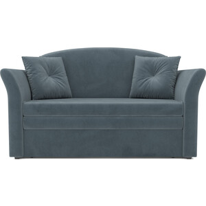 Выкатной диван Mebel Ars Малютка №2 (велюр серо-синий HB-178 26) ткань 1 м п канвас 295 см серо синий