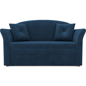 Выкатной диван Mebel Ars Малютка №2 (темно-синий Luna 034) кресло кровать mebel ars барон 4 темно синий luna 034