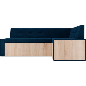 Кухонный диван Mebel Ars Таллин правый угол (темно-синий - Luna 034) 210х83х140 см