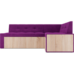 Кухонный диван Mebel Ars Таллин правый угол (фиолет) 210х83х140 см