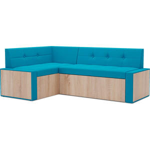 Кухонный диван Mebel Ars Таллин левый угол (синий) 210х83х140 см выкатной диван mebel ars санта темно синий luna 034