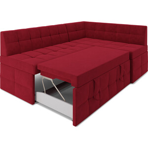 Кухонный диван Mebel Ars Атлантис правый угол (Кордрой красный) 212х84х135 см