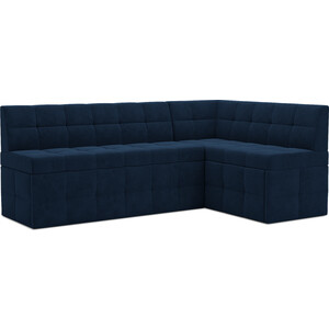 Кухонный диван Mebel Ars Атлантис левый угол (темно-синий - Luna 034) 212х84х135 см диван кровать шарм дизайн куба темно серый