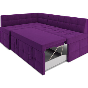 Кухонный диван Mebel Ars Атлантис левый угол (фиолет) 212х84х135 см
