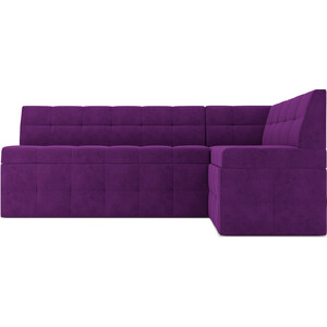 Кухонный диван Mebel Ars Атлантис правый угол (фиолет) 190х84х120 см