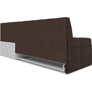 Кухонный диван Mebel Ars Атлантис правый угол (Кордрой коричневый) 190х84х120 см