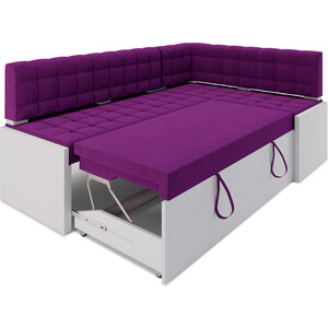 Кухонный диван Mebel Ars Ганновер правый угол (фиолет) 178х82х103 см
