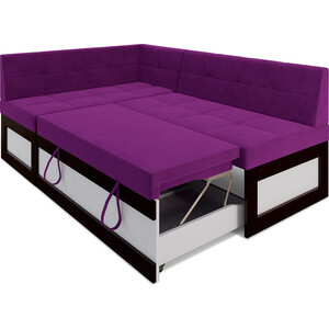 Кухонный диван Mebel Ars Нотис левый угол (фиолет) 207х82х132 см