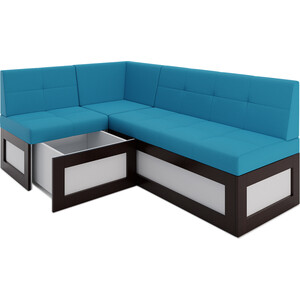 Кухонный диван Mebel Ars Нотис левый угол (синий) 207х82х132 см