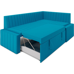 Кухонный диван Mebel Ars Вермут правый угол (синий) 213х82х133 см