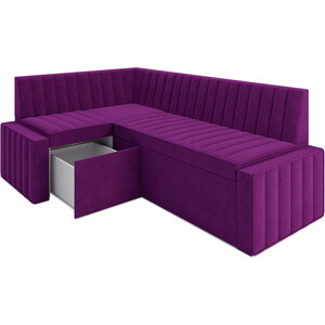 Кухонный диван Mebel Ars Вермут левый угол (фиолет) 213х82х133 см