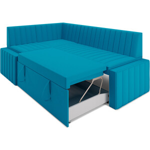Кухонный диван Mebel Ars Вермут левый угол (синий) 213х82х133 см