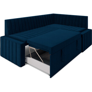 Кухонный диван Mebel Ars Вермут правый угол (темно-синий - Luna 034) 193х82х113 см