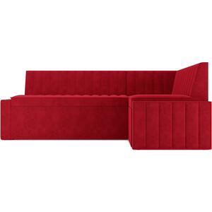 Кухонный диван Mebel Ars Вермут правый угол (Кордрой красный) 193х82х113 см