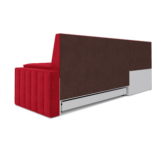 Кухонный диван Mebel Ars Вермут левый угол (Кордрой красный) 193х82х113 см