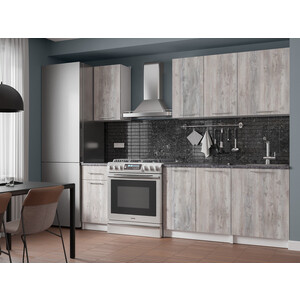 Кухня Mebel Ars Лион 1,8 м (бетон пайн темный) столешница 80 см бук темный jorno wood wood 06 80 dw