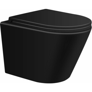 Унитаз подвесной безободковый Avimano Emotion с сиденьем микролифт, черный матовый (1000072)