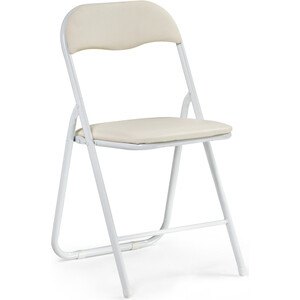 Стул на металлокаркасе Woodville Fold 1 складной beige / white новый 7075 moon chair recliner открытый складной стул рыболовный стул длиннее и больше с подушкой navy