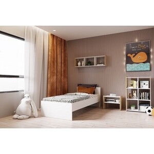 Кровать Сильва НМ 011.53-01 ''Симпл'', Белый Фасадный (SLV101755) крючок мебельный 4x5 3x4 8 см матовый белый