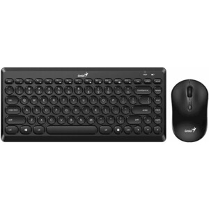 Комплект клавиатура и мышь Genius LuxeMate Q8000 (клавиатура LuxeMate Q8000/k + мышь LuxeMate Q8000/m ), Black комплект проводной genius km 200 клавиатура мышь