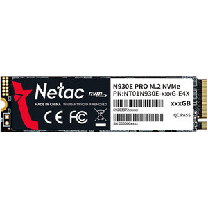 SSD накопитель NeTac N930E Pro PCIe 3 x4 M.2 2280 NVMe 3D NAND SSD 256GB, R/W up to 2040/1270MB/s 3Y ssd kingspec nx 256 2280 256gb