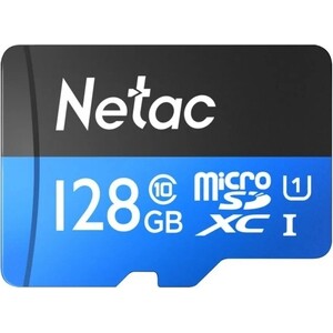 фото Карта памяти netac p500 standard microsdxc 128gb u1/c10 up to 90mb/s, retail pack with sd adapter