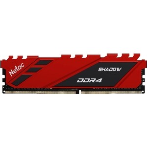 Память оперативная NeTac Shadow DDR4-3600 8G C18 Red память оперативная netac shadow rgb ddr4 3600 16gb 8gb x 2 c18 silver 18 22 22 42 1 35v xmp rgb