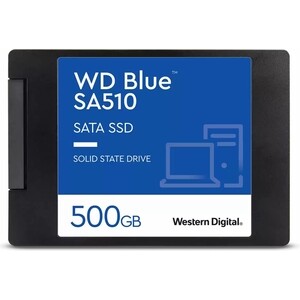 SSD накопитель Western Digital (WD) Blue 3D NAND WDS500G3B0A 500ГБ 2,5'' SATA-III (TLC) накопитель ssd msi spatium s270 sata 2 5 120gb spatium s270 sata 2 5 120gb