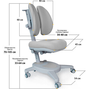 Комплект Mealux Winnipeg Multicolor (BD-630 MG + кресло Y-115 G) (стол + кресло) столешница белый дуб, накладки серые