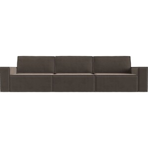 Прямой диван Лига Диванов Куба Лонг велюр коричневый диван кровать сильва 3т нью йорк ск модель 036 луна 05 slv102053