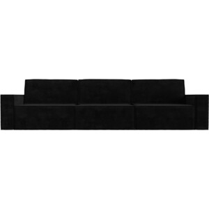 Прямой диван Лига Диванов Куба Лонг велюр черный диван кровать сильва 3т нью йорк ск модель 036 луна 25 slv102054