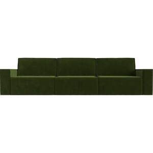Прямой диван Лига Диванов Куба Лонг микровельвет зеленый прямой диван лига диванов варшава микровельвет зеленый